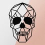 Wallity Skull Metal Decor Negro